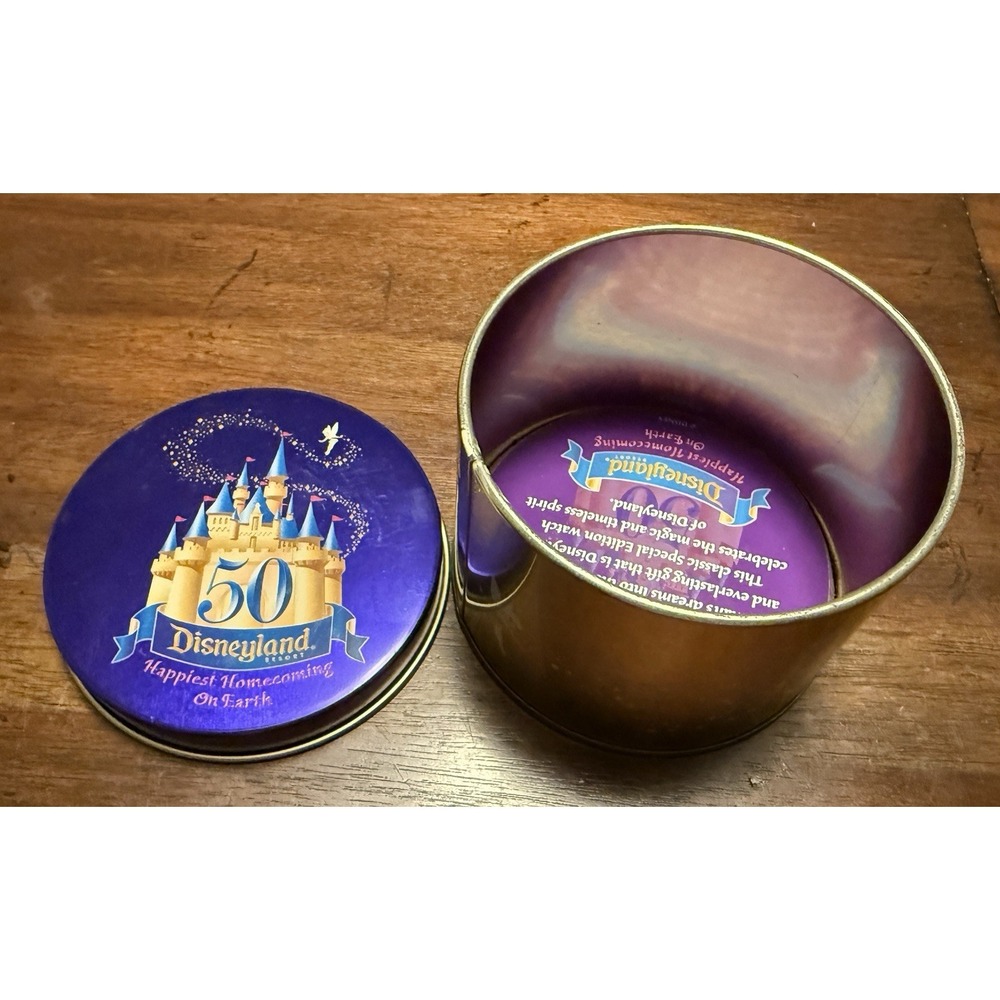 Disneyland - 50th Anniversary - Watch Tin Container - NO WATCH TIN ONLY - Picture 4 of 7